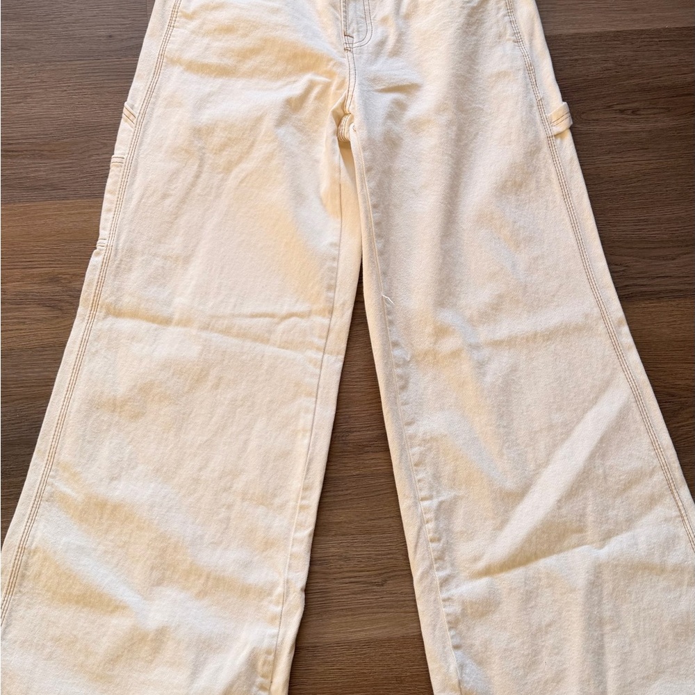 RSQ Women's Off-White Flare Jeans